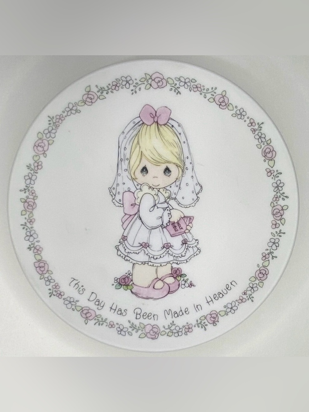 NIB 1990 Precious Moments First Communion Plate This Day Has Been Made In Heaven
